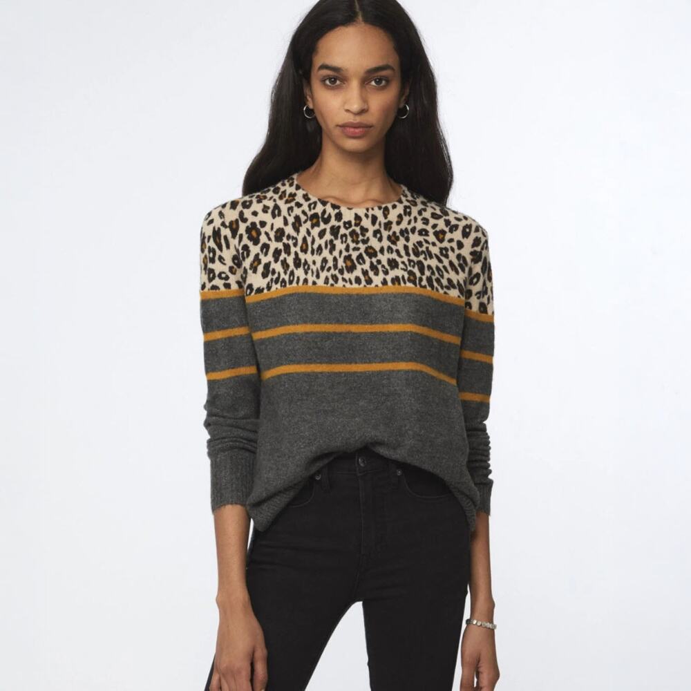 Beach Lunch Lounge Lightweight Animal Print Sweater - Sz Large